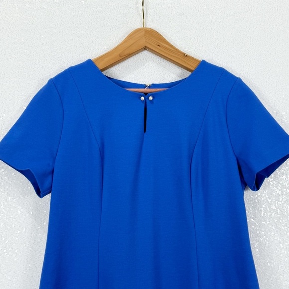 Talbots short sleeve Royal Blue Sheath Dress Women’s Size 10 petite NWT - Picture 2 of 13